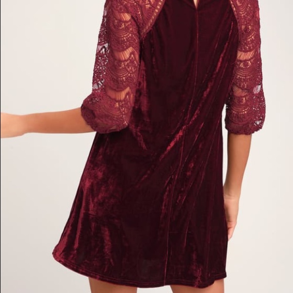 🌺05/01 HOST PICK🌺 LULUS VELVET SHIFT DRESS - Picture 3 of 4